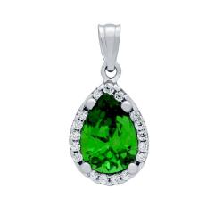 Pandantiv elegant din argint 925 cu piatra verde [1]